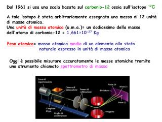 Dal 1961 si usa una scala basata sul carbonio-12 ossia sull'isotopo 12 C