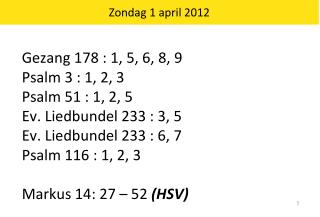 Zondag 1 april 2012