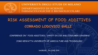 RISK ASSESSMENT OF FOOD ADDITIVES