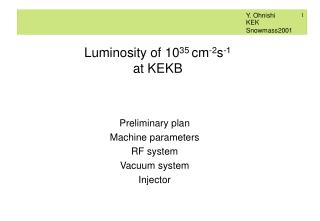 Luminosity of 10 35 cm -2 s -1 at KEKB