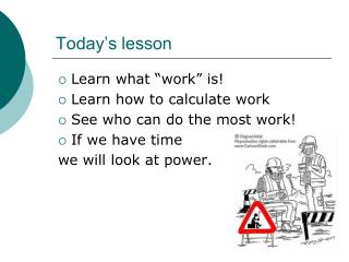 Today’s lesson