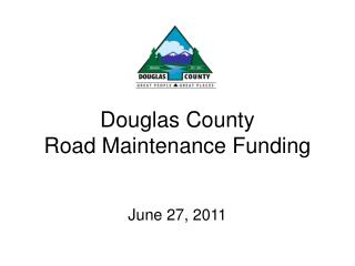 Douglas County Road Maintenance Funding