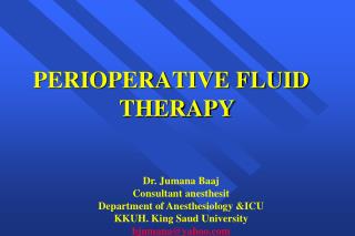 PERIOPERATIVE FLUID THERAPY