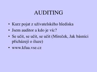 AUDITING