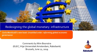 Redesigning the global monetary infrastructure