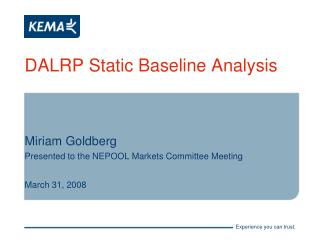 DALRP Static Baseline Analysis