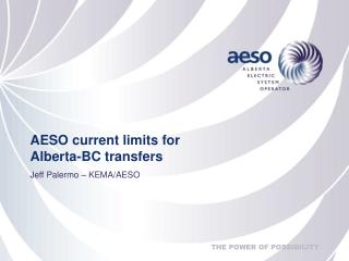 AESO current limits for Alberta-BC transfers