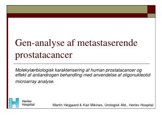 Gen-analyse af metastaserende prostatacancer