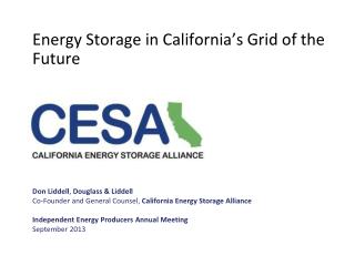 Energy Storage in California’s Grid of the Future