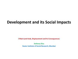 Development and its Social Impacts