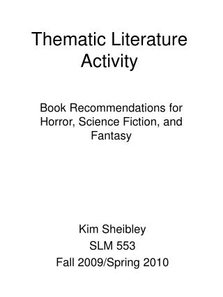 Thematic Literature Activity