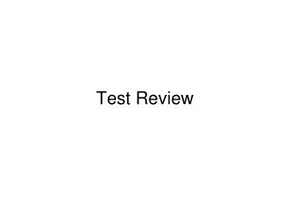 Test Review