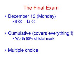 The Final Exam