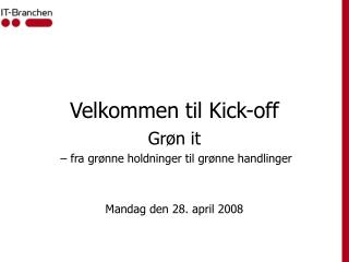 Velkommen til Kick-off