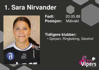 1. Sara Nirvander