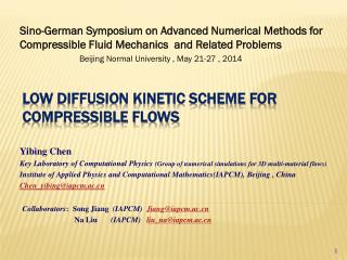 Low Diffusion Kinetic Scheme For Compressible Flows