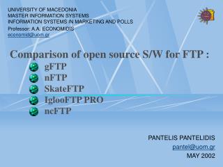 Comparison of open source S/W for FTP : gFTP nFTP SkateFTP IglooFTP PRO ncFTP