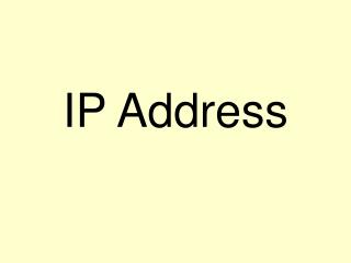 IP Address