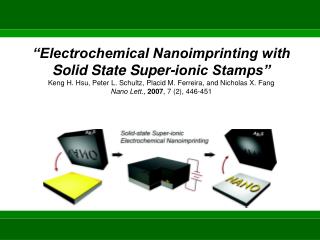 “Electrochemical Nanoimprinting with Solid State Super-ionic Stamps”