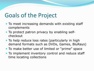 Goals of the Project