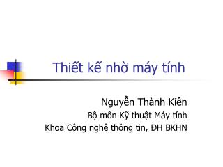 Thiết kế nhờ máy tính