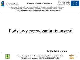 Podstawy zarządzania finansami