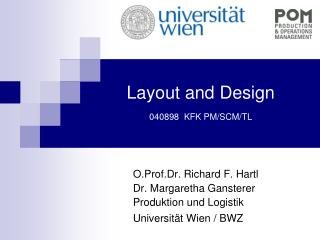 Layout and Design 040898 KFK PM/SCM/TL