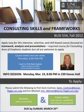 CONSULTING SKILLS and FRAMEWORKS