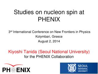 Studies on nucleon spin at PHENIX