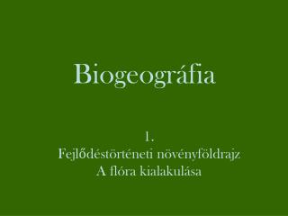 Biogeográfia