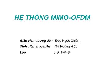 HỆ THỐNG MIMO-OFDM