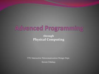 Advenced Programming