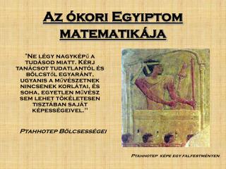 Az ókori Egyiptom matematikája