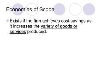 Economies of Scope