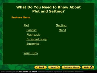 What Do You Need to Know About Plot and Setting?