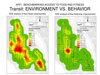 KFFI - BENCHMARKING ACCESS TO FOOD AND FITNESS Transit: ENVIRONMENT VS. BEHAVIOR