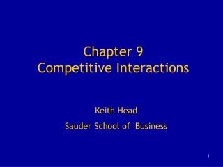 Chapter 9 Competitive Interactions