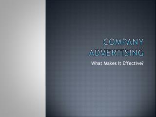 Company Advertising