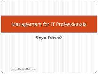 Management for IT Professionals