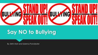 Say NO to Bullying