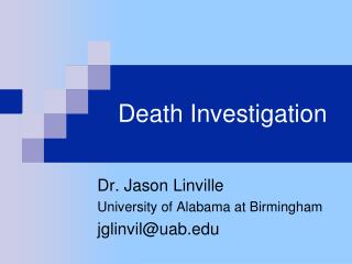 Death Investigation