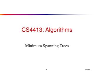 CS4413: Algorithms