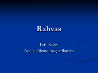 Rahvas