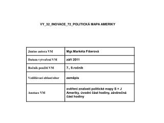 VY_32_INOVACE_72_POLITICKÁ MAPA AMERIKY