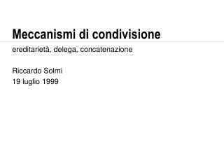 Meccanismi di condivisione