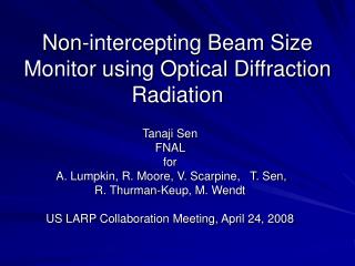 Non-intercepting Beam Size Monitor using Optical Diffraction Radiation