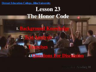 Lesson 23 The Honor Code