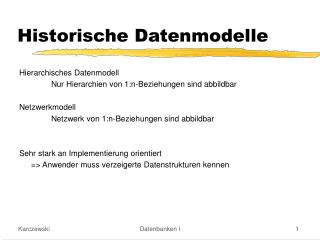 Historische Datenmodelle