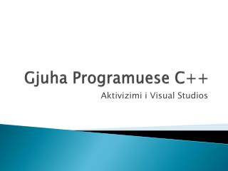 Gjuha Programuese C++