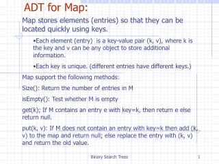 ADT for Map: